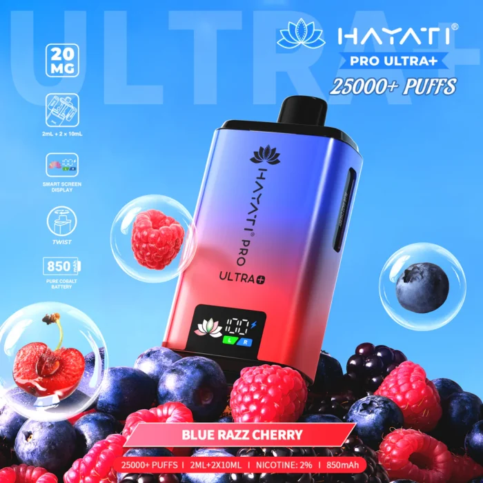 Hayati® Pro Ultra+ | 25000+ Puffs Blue Razz Cherry