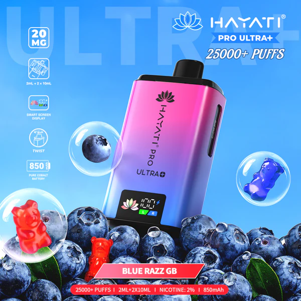 Hayati® Pro Ultra+ | 25000+ Puffs Blue Razz GB