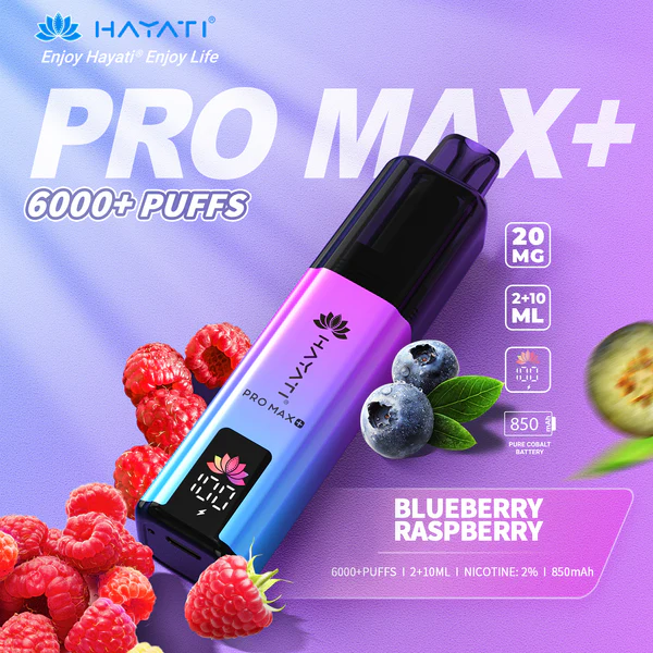 Hayati® Pro Max+ | 6000+ Puffs Blueberry Raspberry