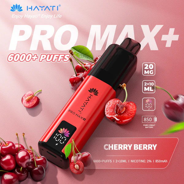 Hayati® Pro Max+ | 6000+ Puffs Cherry Berry