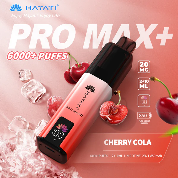 Hayati® Pro Max+ | 6000+ Puffs Cherry Cola