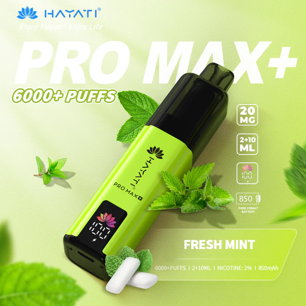 Hayati® Pro Max+ | 6000+ Puffs Fresh Mint