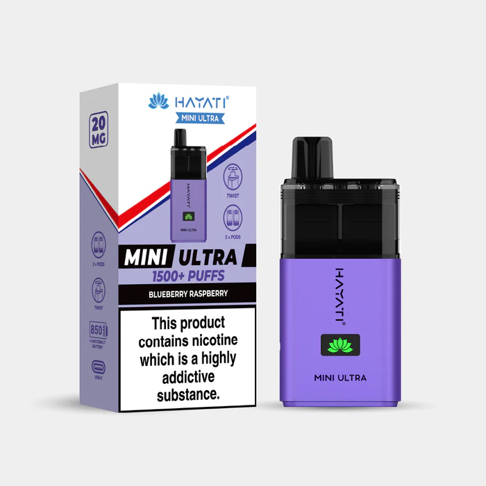 Hayati® Mini Ultra | 1500+ Puffs Blueberry Raspberry