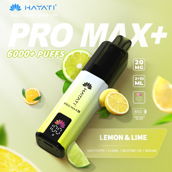 Hayati® Pro Max+ | 6000+ Puffs Lemon & Lime