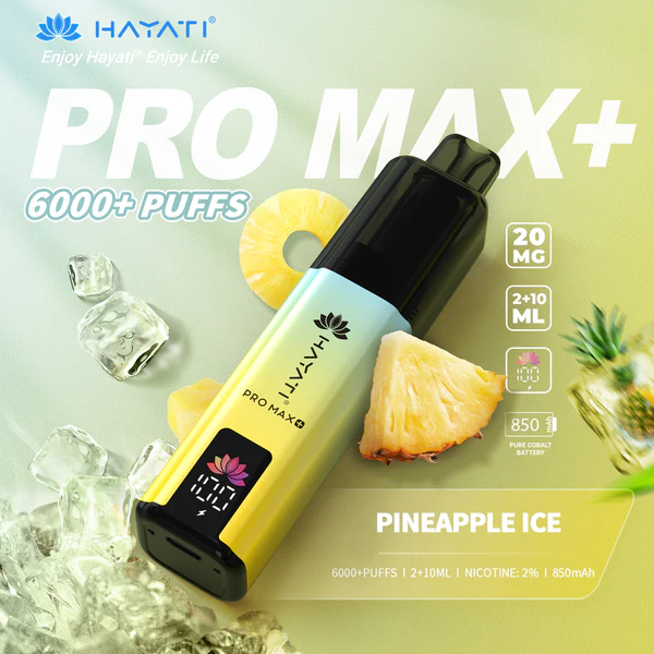 Hayati® Pro Max+ | 6000+ Puffs Pineapple Ice