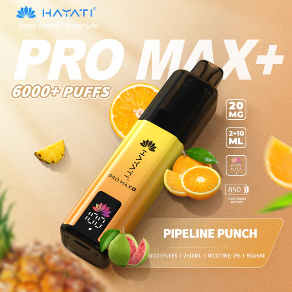 Hayati® Pro Max+ | 6000+ Puffs Pipeline Punch