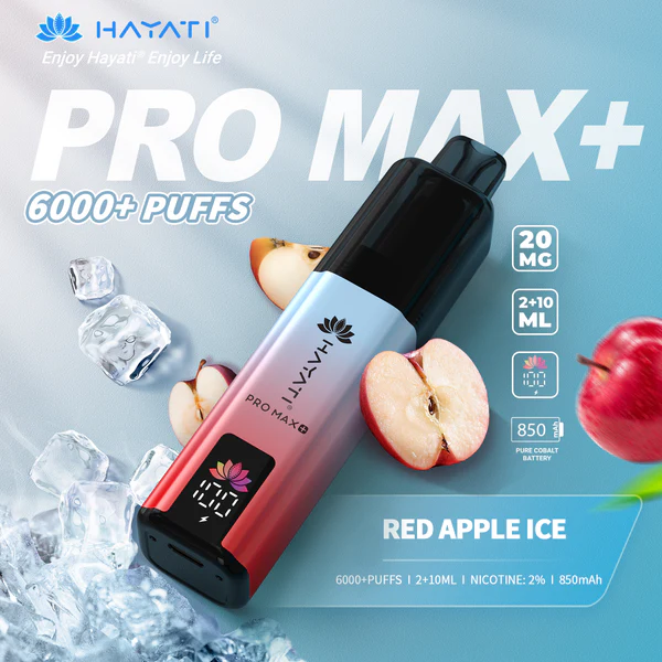 Hayati® Pro Max+ | 6000+ Puffs Red Apple Ice