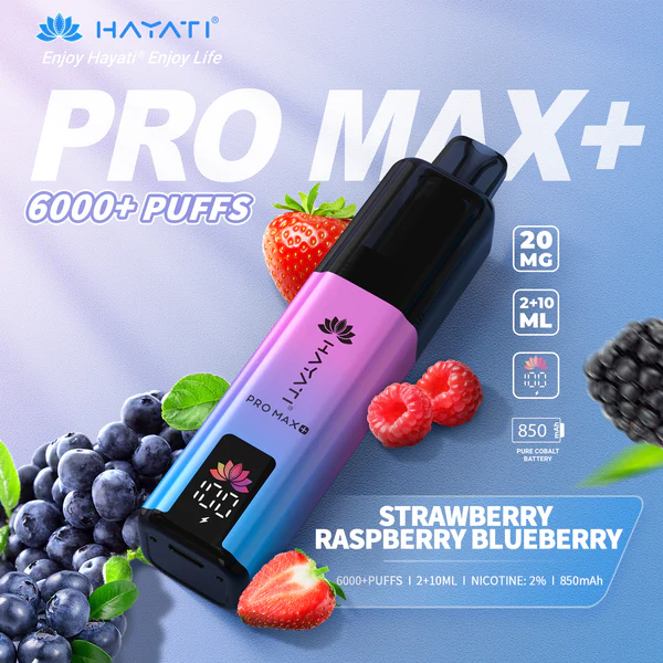 Hayati® Pro Max+ | 6000+ Strawberry Raspberry Blueberry