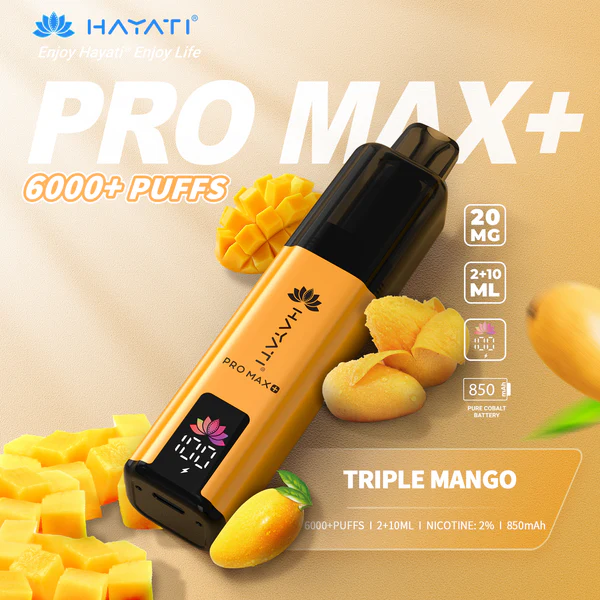 Hayati® Pro Max+ | 6000+ Triple Mango