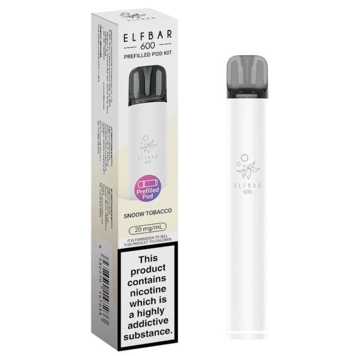 ELFBAR 600 Prefilled Pod Kit Snoow Tabacco